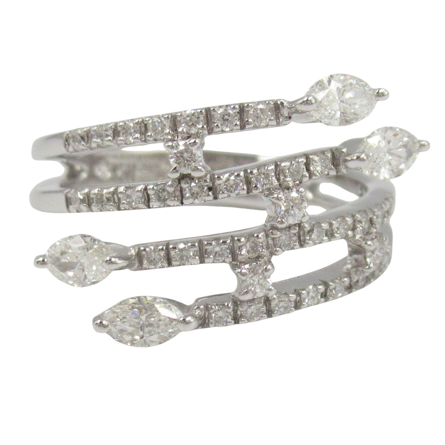 Exquisite K18WG Diamond Ring - 0.62ct Elegance