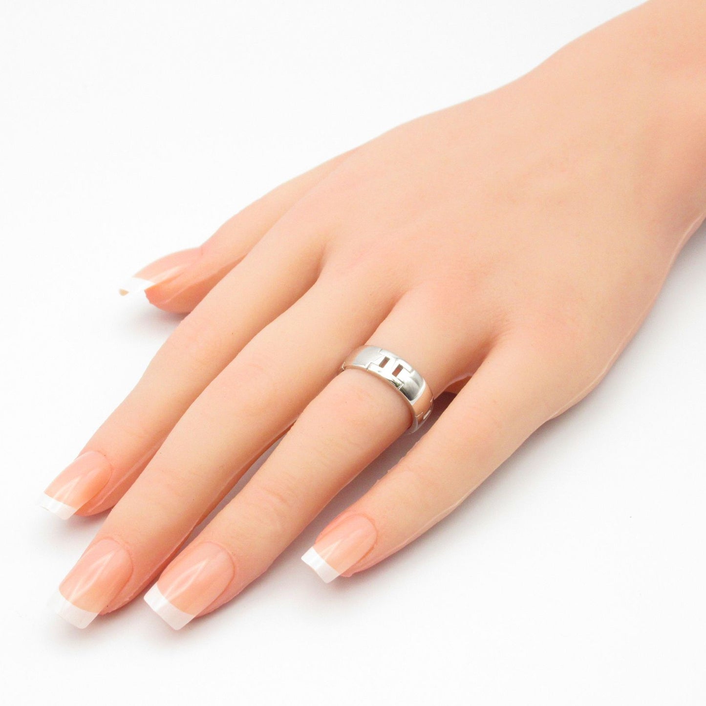 HERMES Hercules Ring in K18 White Gold - Unisex Elegance