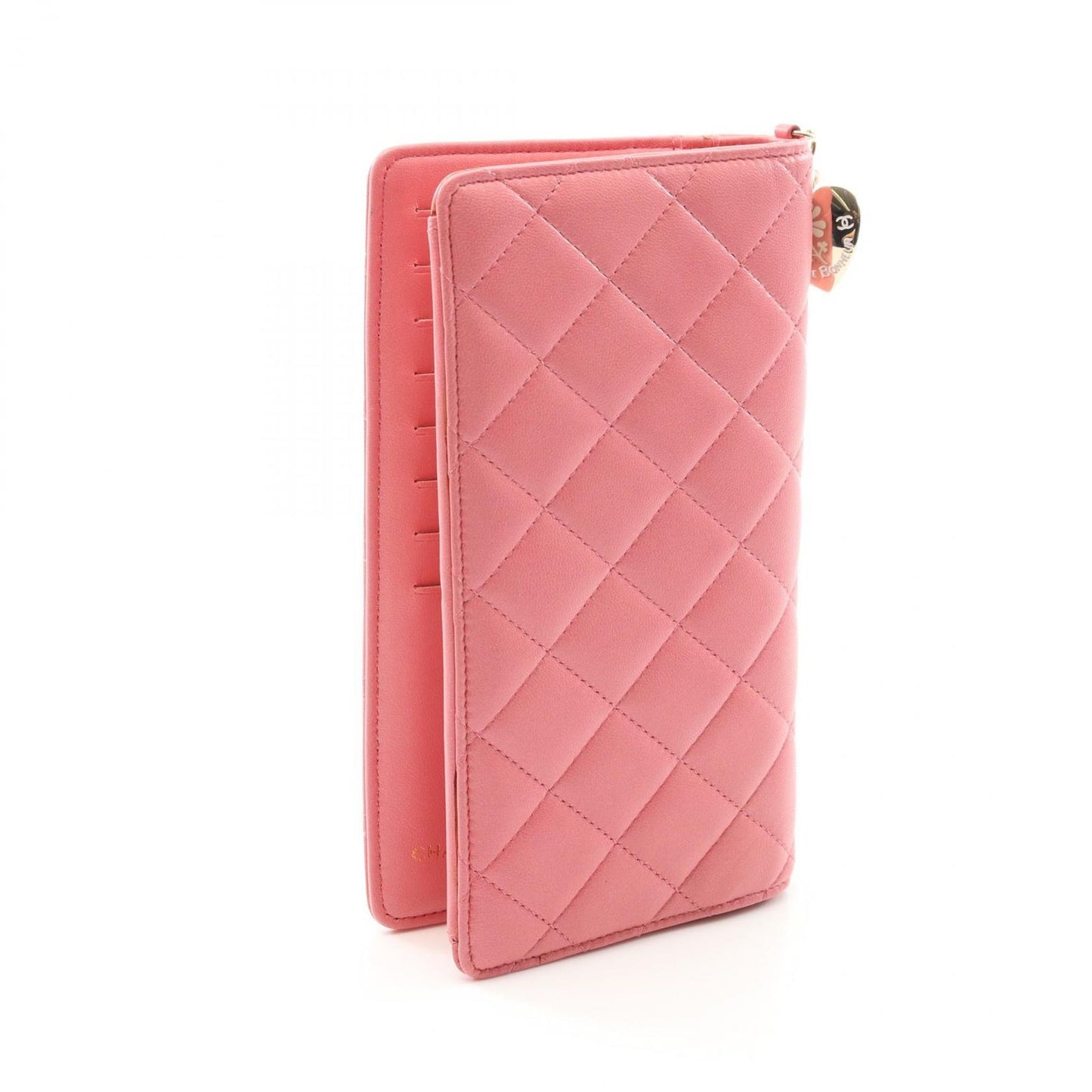 CHANEL Matelassé Pink Lambskin Wallet - Exquisite Luxury