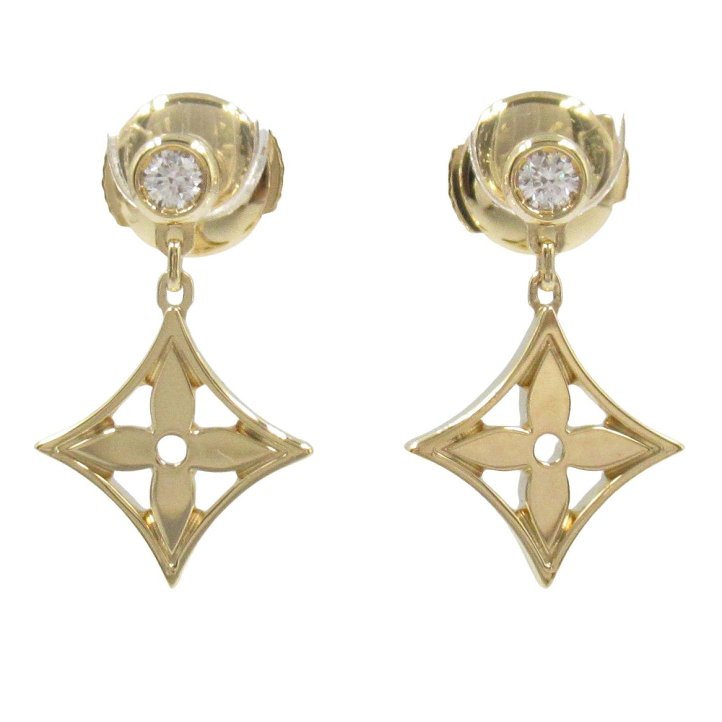 Louis Vuitton Monogram Idylle Diamond Earrings in 18K Yellow Gold