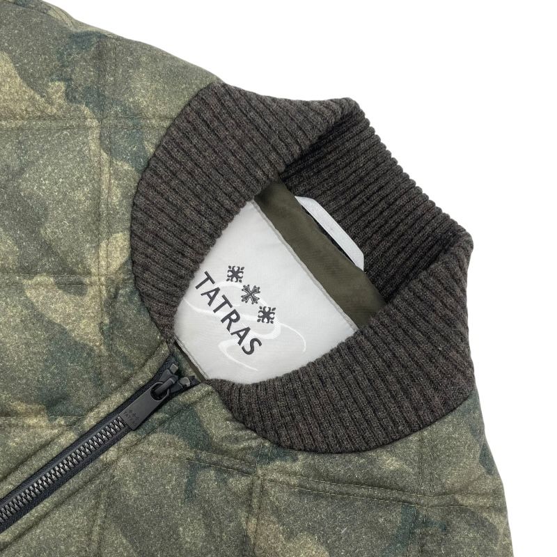 TATRAS Camouflage Down Blouson in Khaki - Exclusive Men's Outerwear