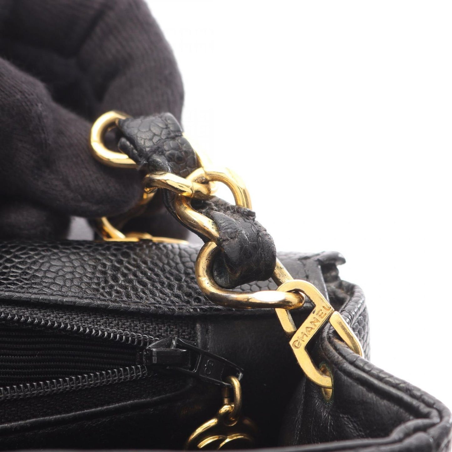 CHANEL Matelassé Single Flap Shoulder Bag in Black Leather