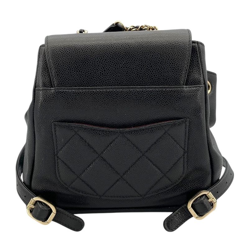 CHANEL Matelassé Backpack AS3530 in Black Caviar Leather