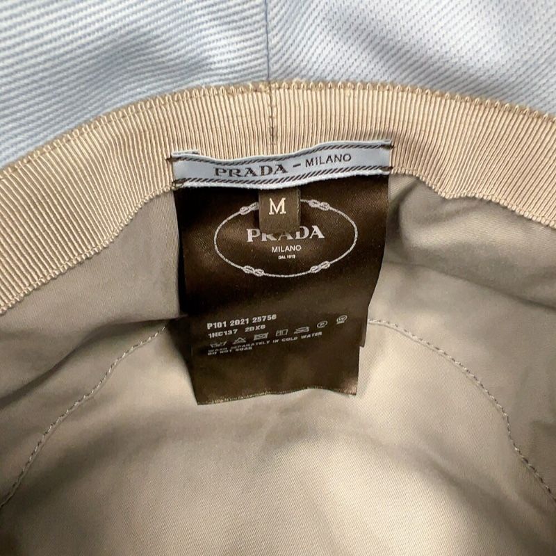 PRADA Light Blue Bucket Hat - Unisex - Exquisite Craftsmanship