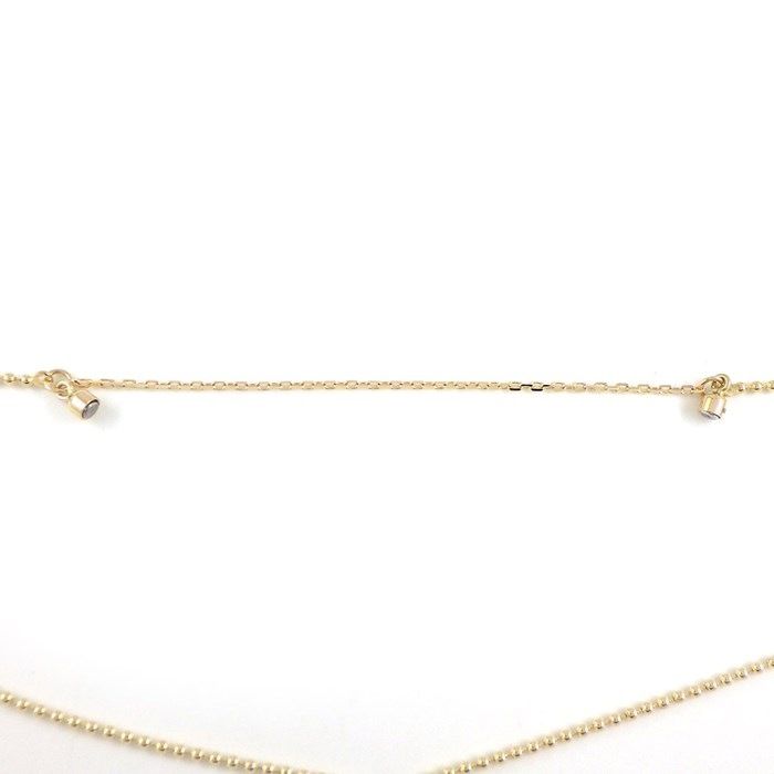 K10YG Fringe Ball Chain Bracelet - Exquisite Craftsmanship