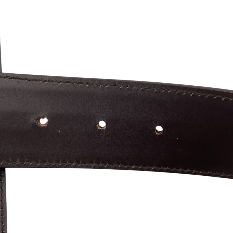 GUCCI Interlocking G Belt - Brown GG Canvas - Unisex - 80cm