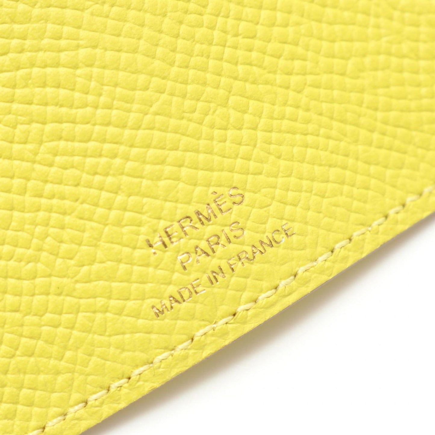 HERMES Béarn Key Case in Jaune Nablule - Exquisite Craftsmanship