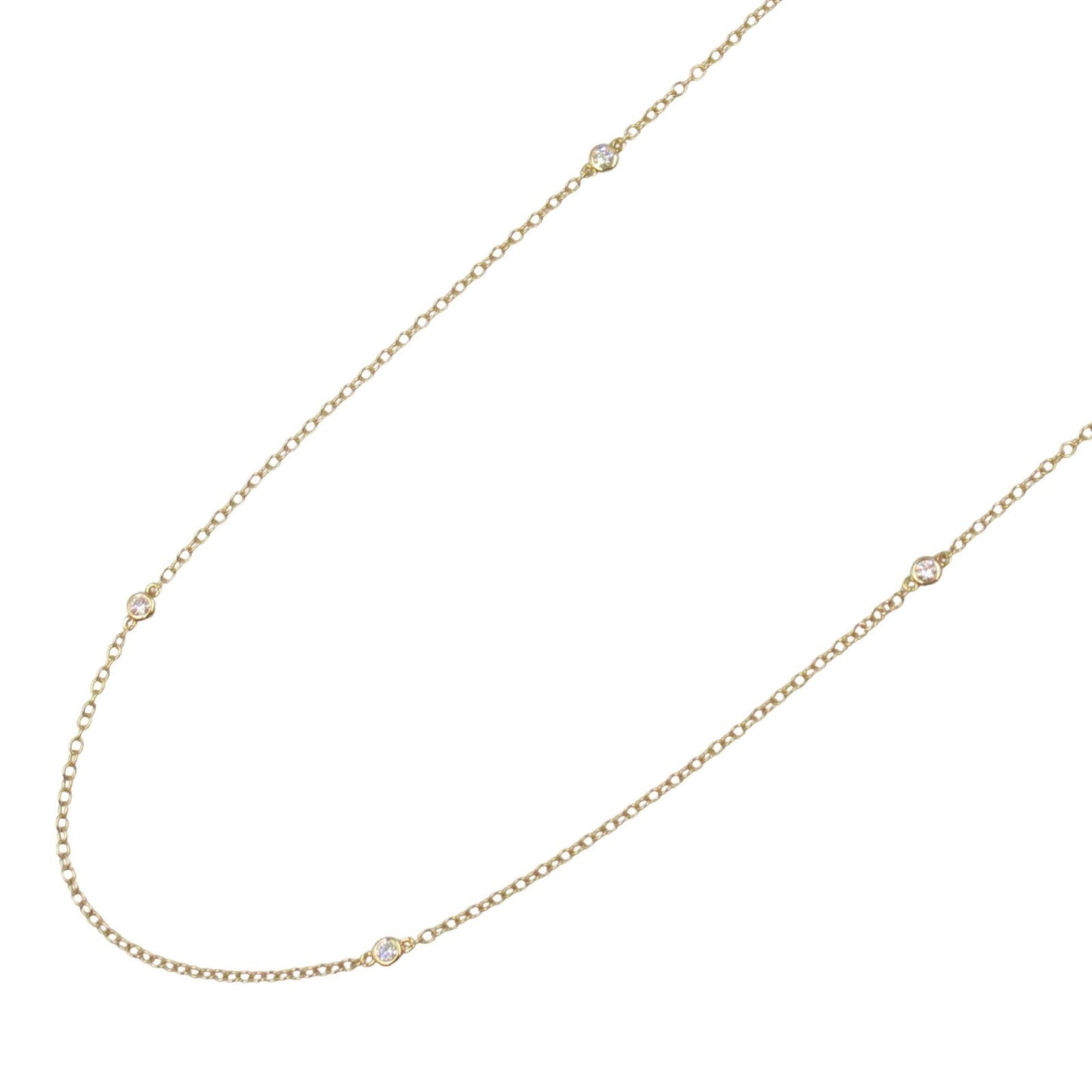 TIFFANY & CO. By the Yard Necklace in 18K Yellow Gold with Diamonds