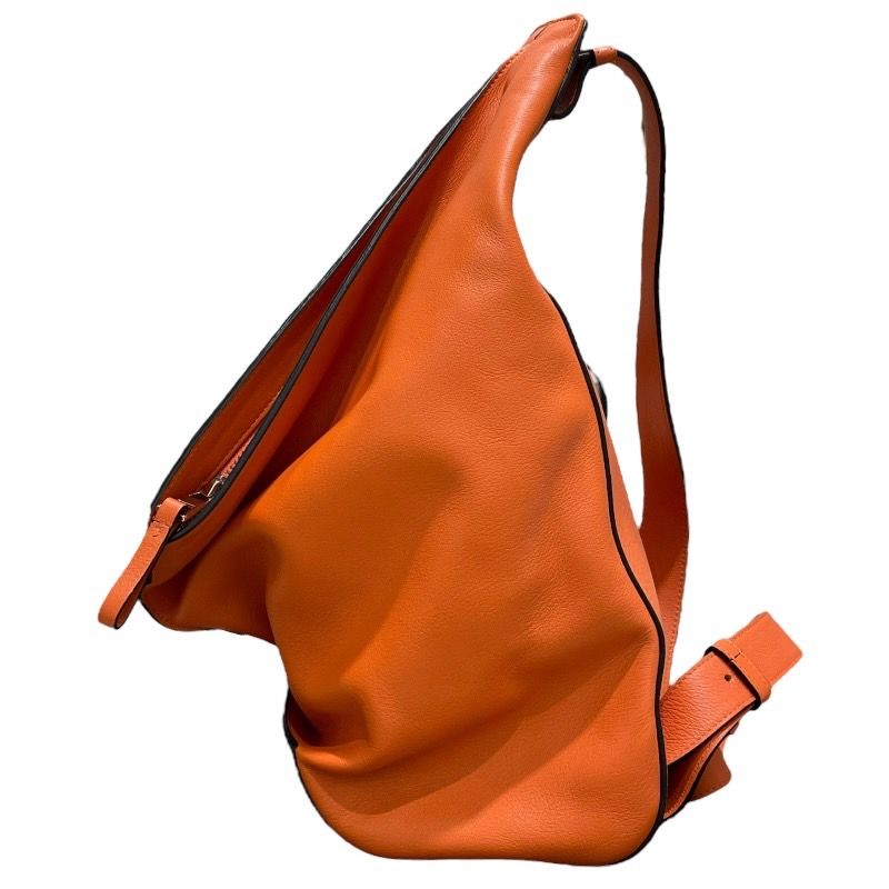 LOEWE Anton Sling Bag in Orange Leather - Exclusive Men's Body Bag