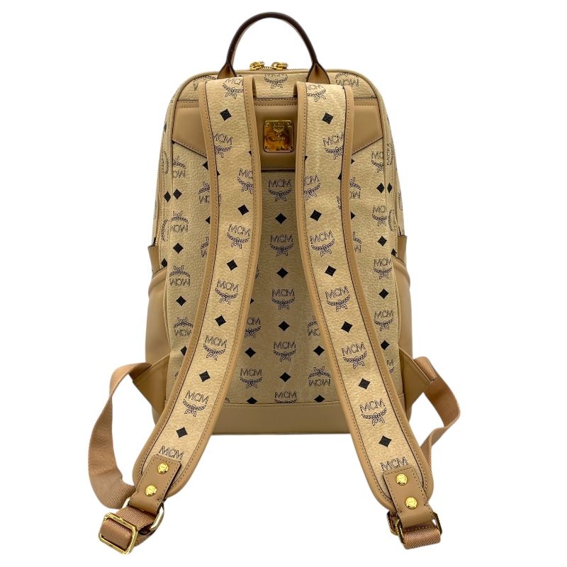 MCM Visetos Beige Backpack - Luxury Men's Daypack