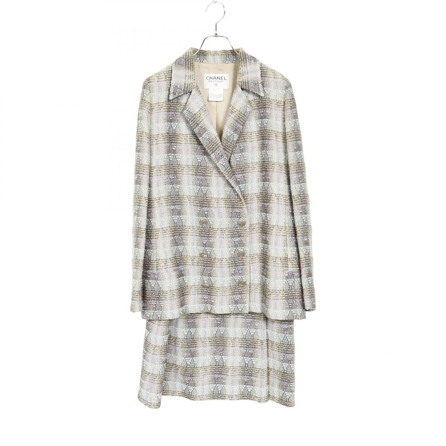 CHANEL Tweed Suit with Coco Mark Buttons - Timeless Elegance