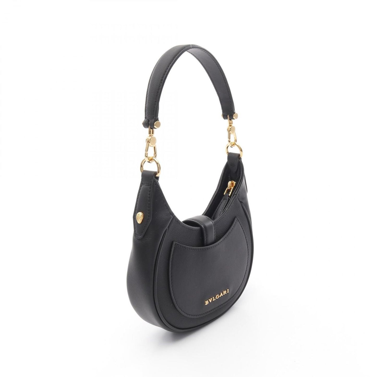 BVLGARI Serpenti Ellipse Black Leather Handbag - Exquisite Craftsmanship