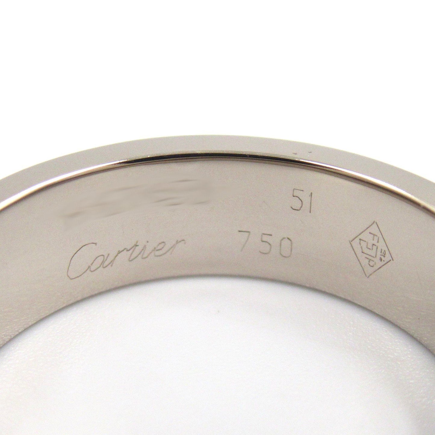 CARTIER Love Ring in K18 White Gold - Timeless Elegance