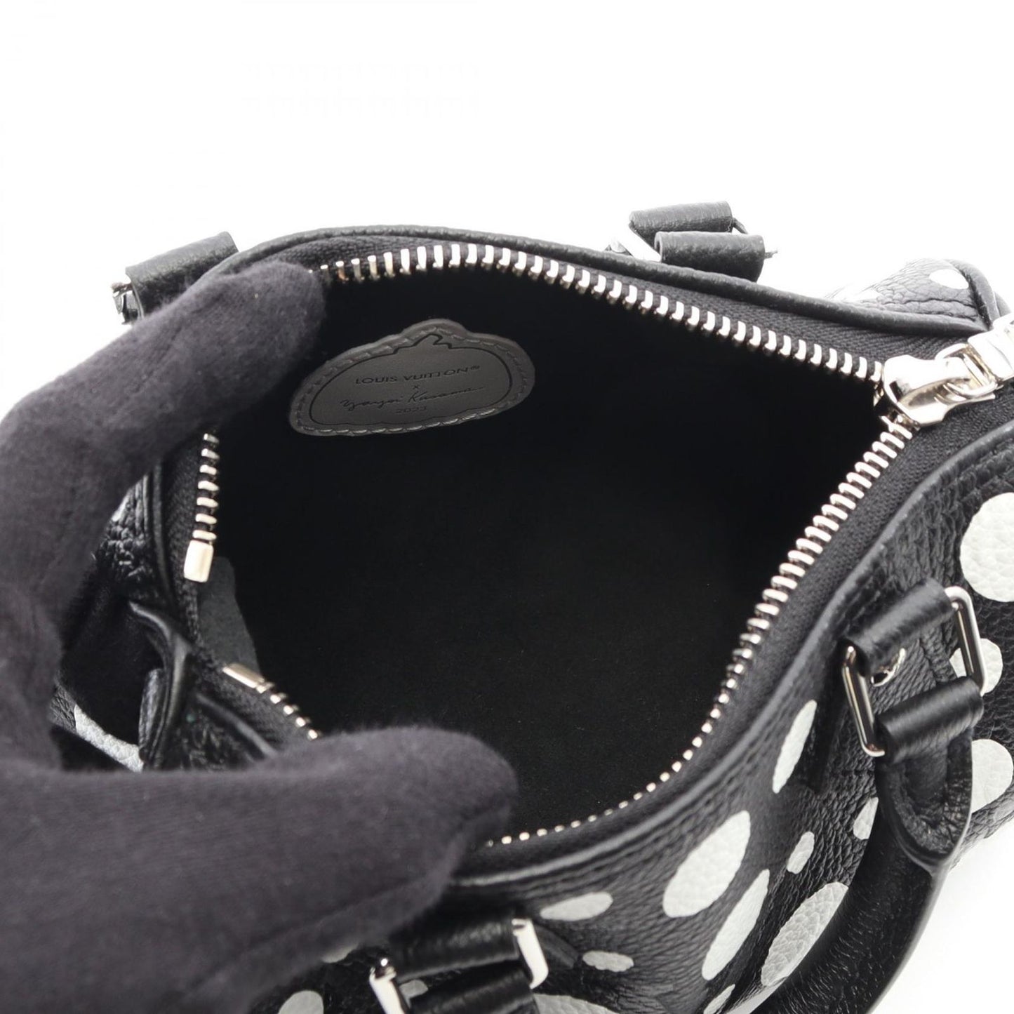 LOUIS VUITTON × Yayoi Kusama Nano Speedy Shoulder Bag - Black