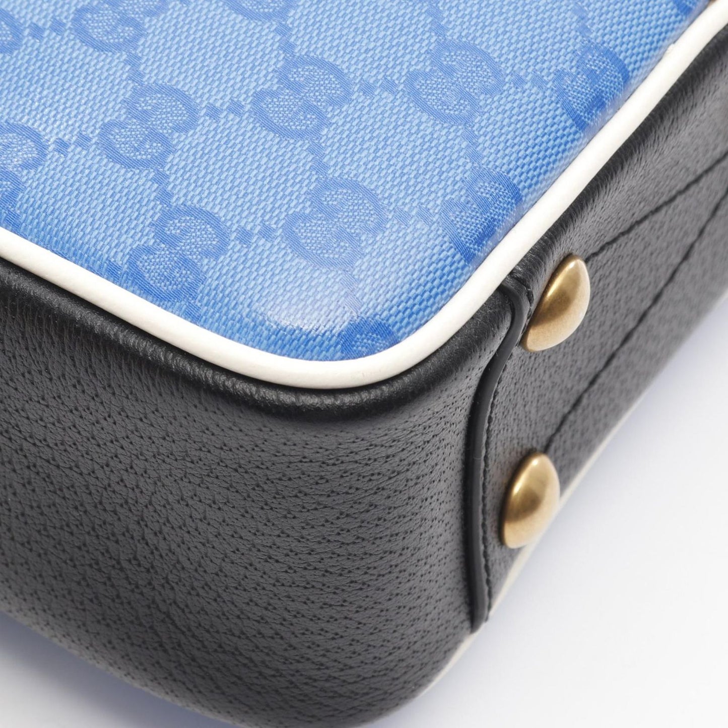 GUCCI x adidas GG Crystal Shoulder Bag - Blue/Black PVC Canvas