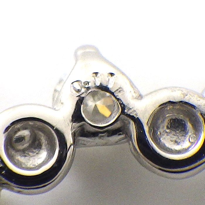 Elegant Wave Drop Diamond Earrings in Platinum - 0.11ct