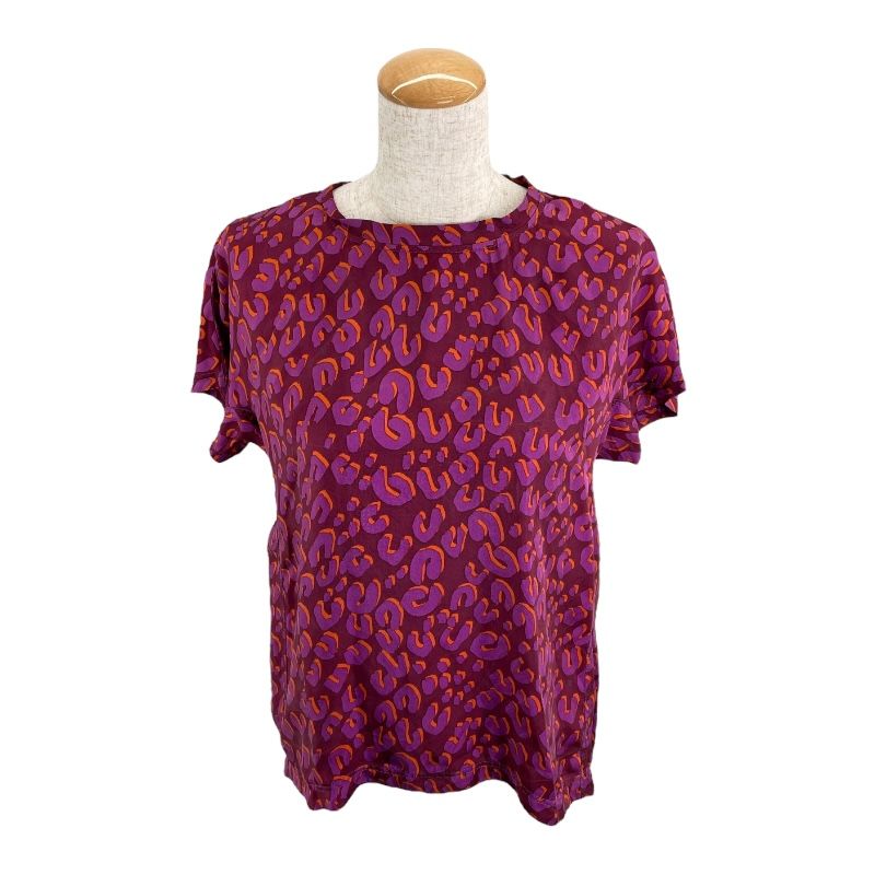 Louis Vuitton Leopard Print Silk Blouse in Purple - Size 34