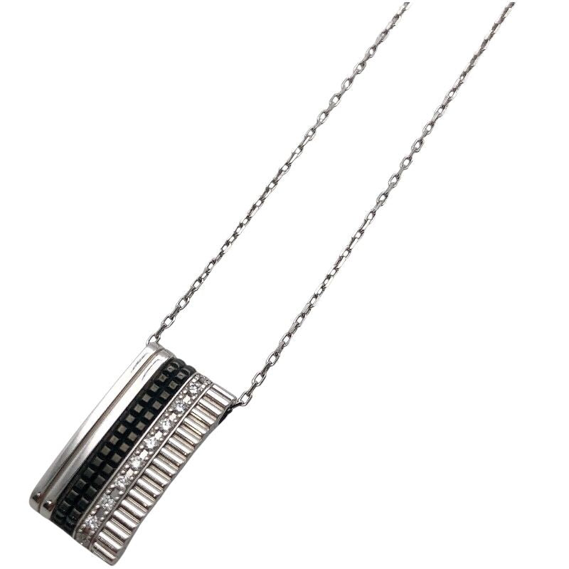 Boucheron Quatre Black Necklace in K18 White Gold with Diamonds