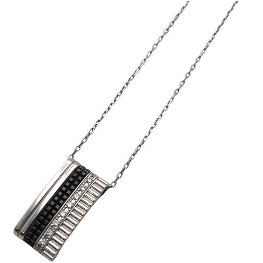 Boucheron Quatre Black Necklace in K18 White Gold with Diamonds
