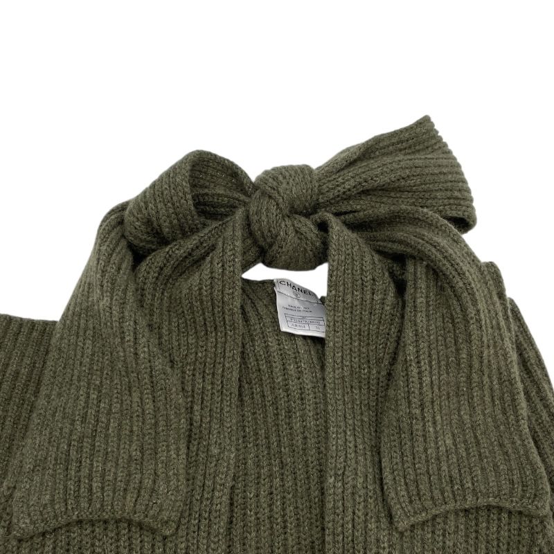 CHANEL Cashmere Knit Dress in Khaki - Timeless Elegance