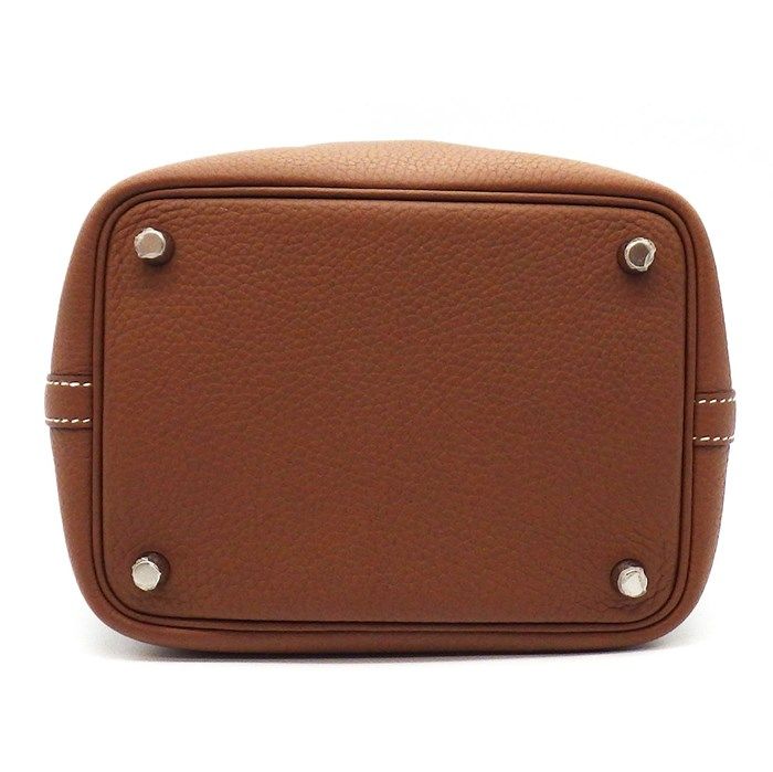 HERMES Picotin Lock PM Handbag - Gold Togo Leather, 2023