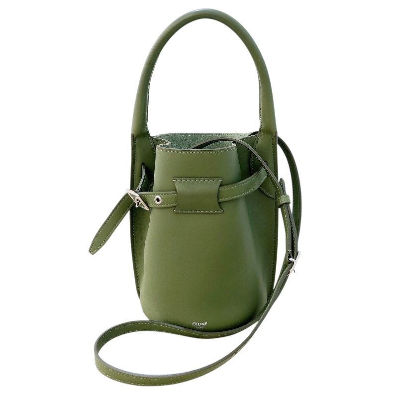 CELINE Big Bucket Bag 2WAY in Khaki with Silver Hardware