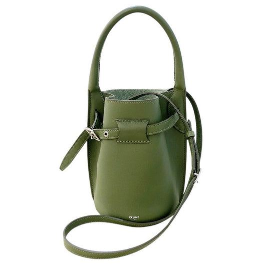 CELINE Big Bucket Bag 2WAY in Khaki with Silver Hardware