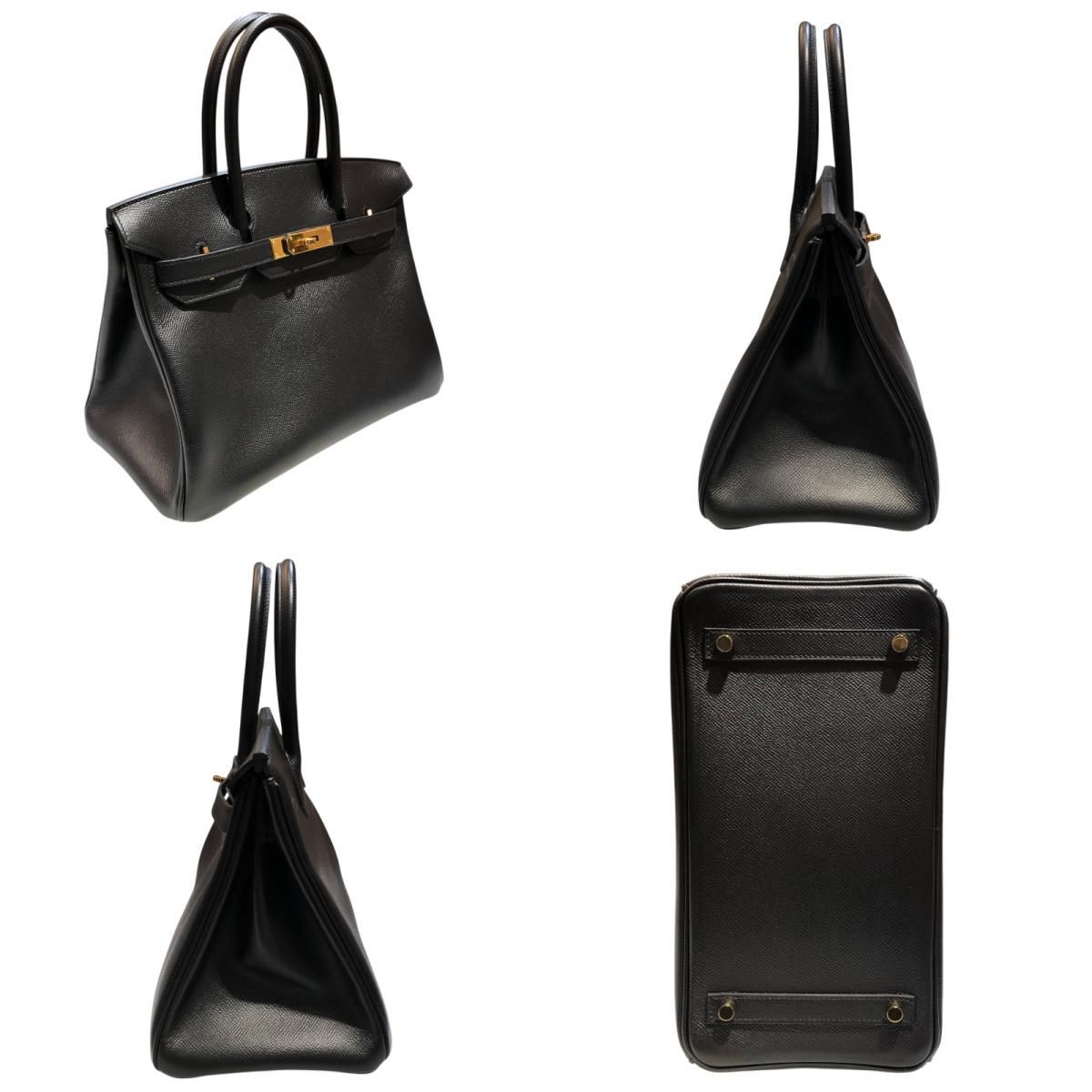 HERMES Birkin 30 D Stamp Black & Gold Hardware - Exquisite Craftsmanship