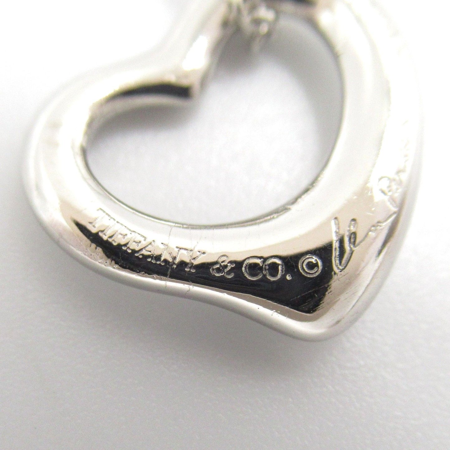 TIFFANY & CO Open Heart Necklace in Platinum - Timeless Elegance