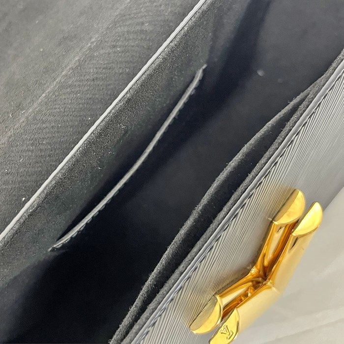Louis Vuitton Twist MM Handbag in Black Epi Leather with Gold Hardware