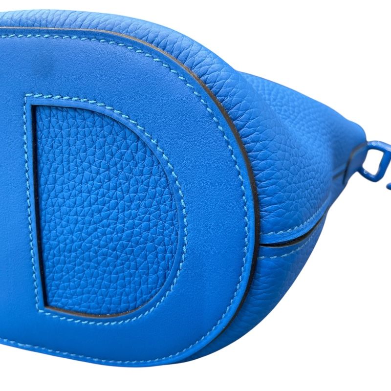 HERMES In The Loop 18 Monochrome K刻 Blue/Blue Togo Unisex Handbag