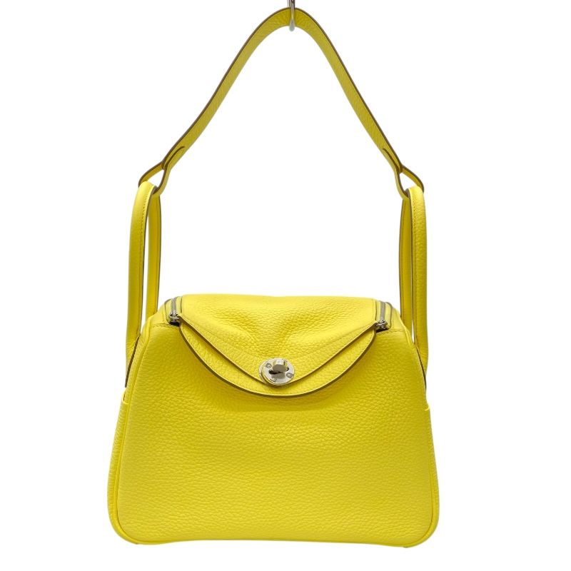 HERMES Lindy 26 in Limoncello with Silver Hardware - Pristine Condition