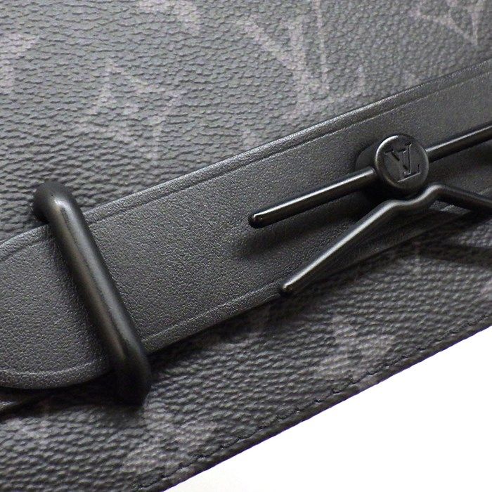 Louis Vuitton Steamer M45585 Black Monogram Eclipse Shoulder Bag