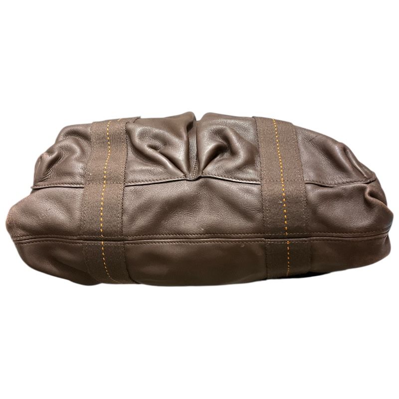 HERMES Caravan Vertical MM Brown Leather Unisex Tote Bag