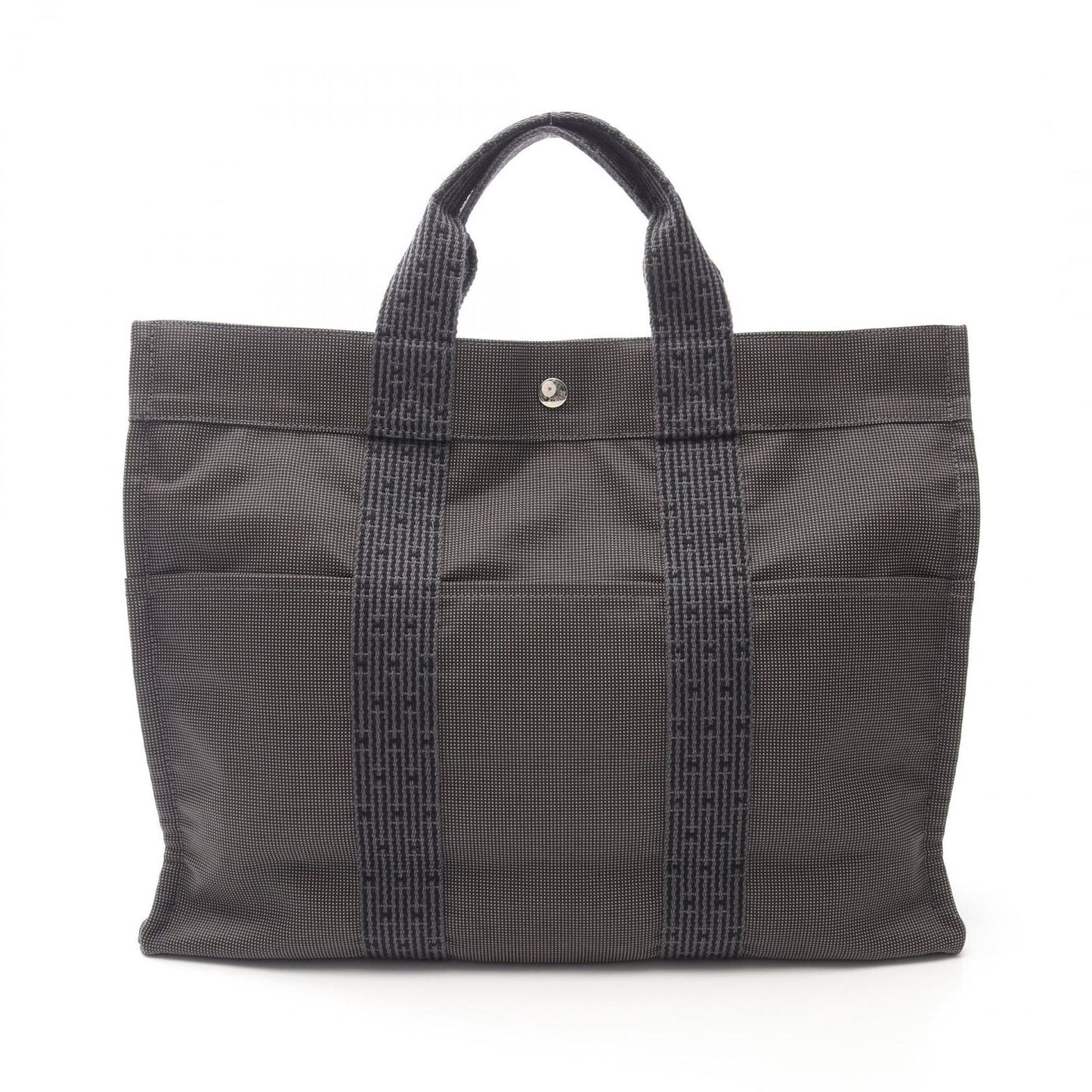 HERMES Élan Line MM Tote Bag in Gray Canvas - Timeless Elegance
