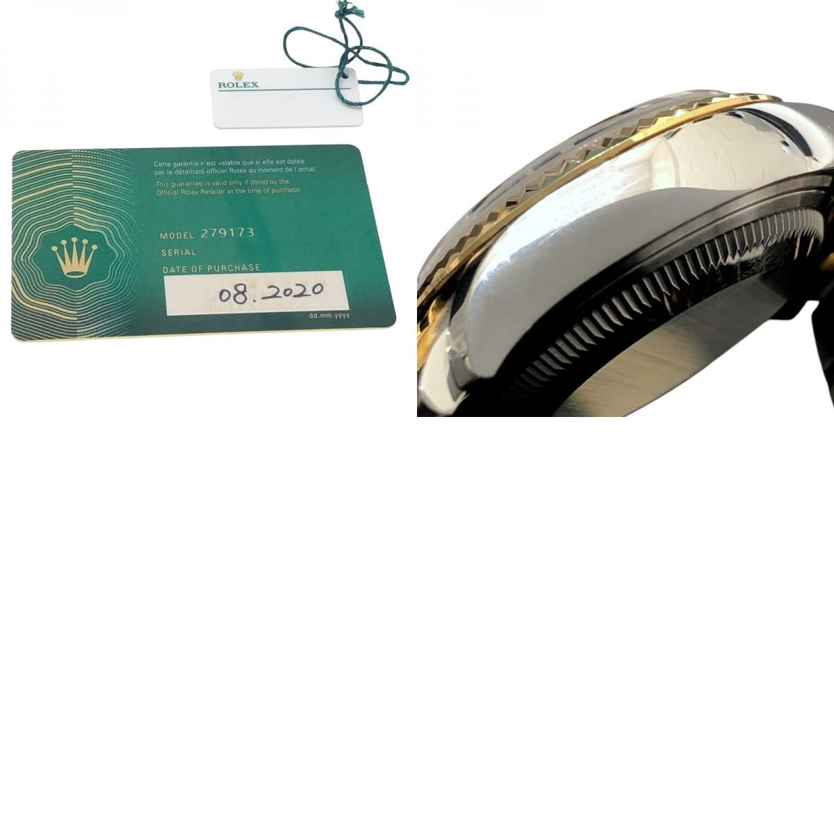 ROLEX Datejust 28 Tapestry 279173G Purple K18YG SS Women's Watch