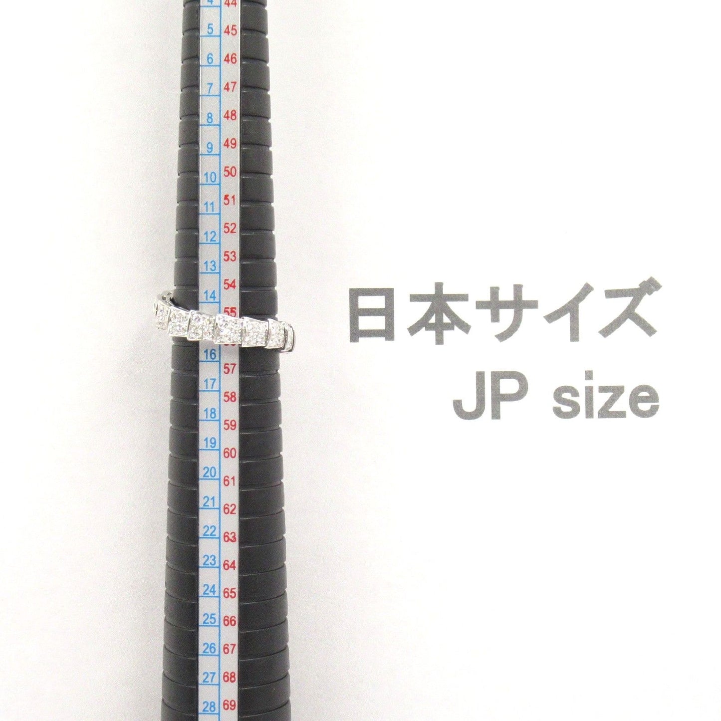 BVLGARI Serpenti Viper Full Pavé Diamond Ring in 18K White Gold