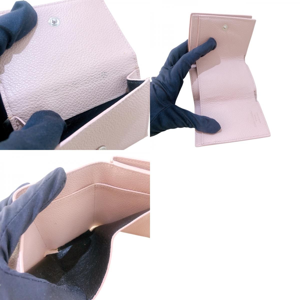 SAINT LAURENT Tiny Wallet 459784 Pink Leather for Women