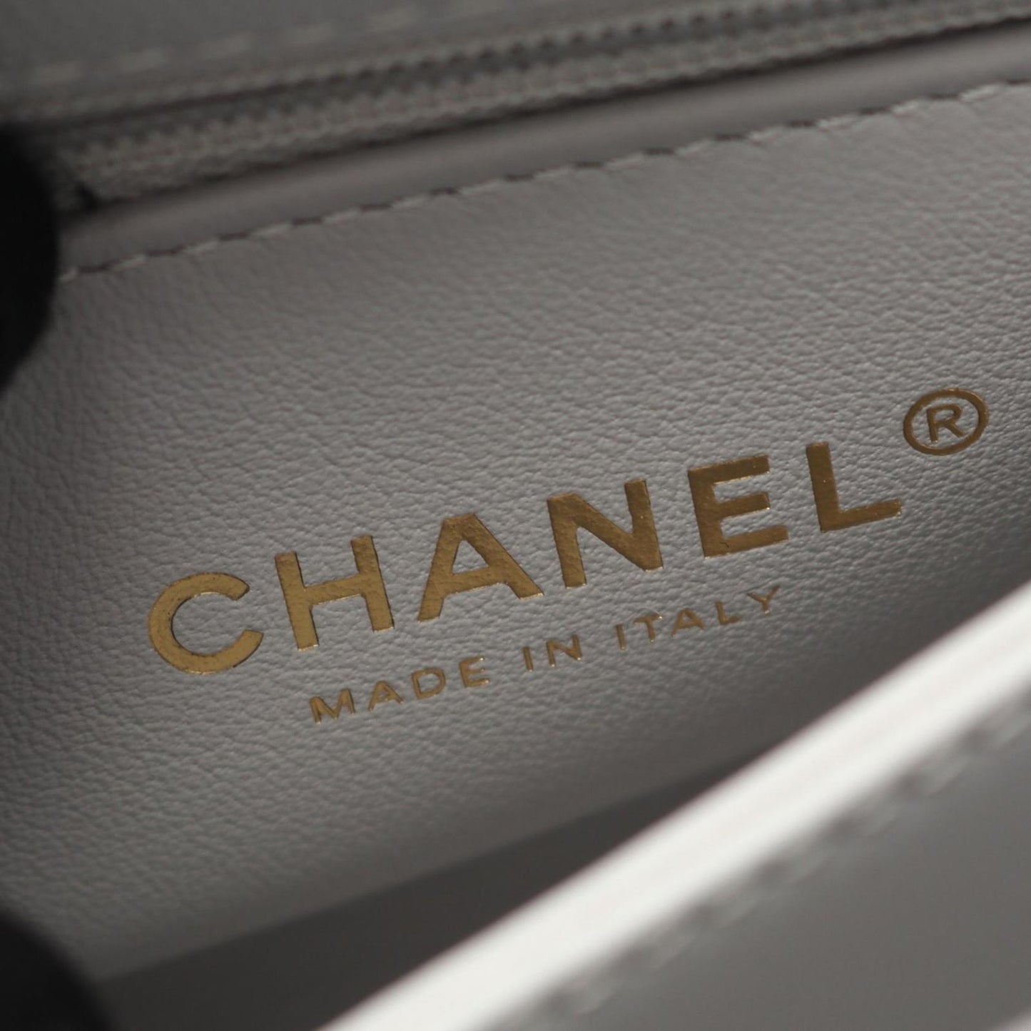 CHANEL Coco Handle XXS Handbag in Light Gray Caviar Leather