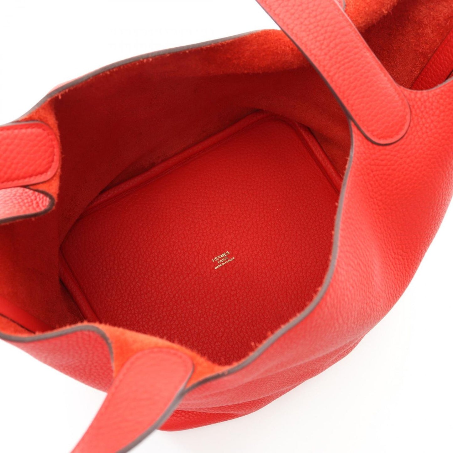 HERMES Picotin Lock MM Handbag in Tomato Red - Exquisite Craftsmanship