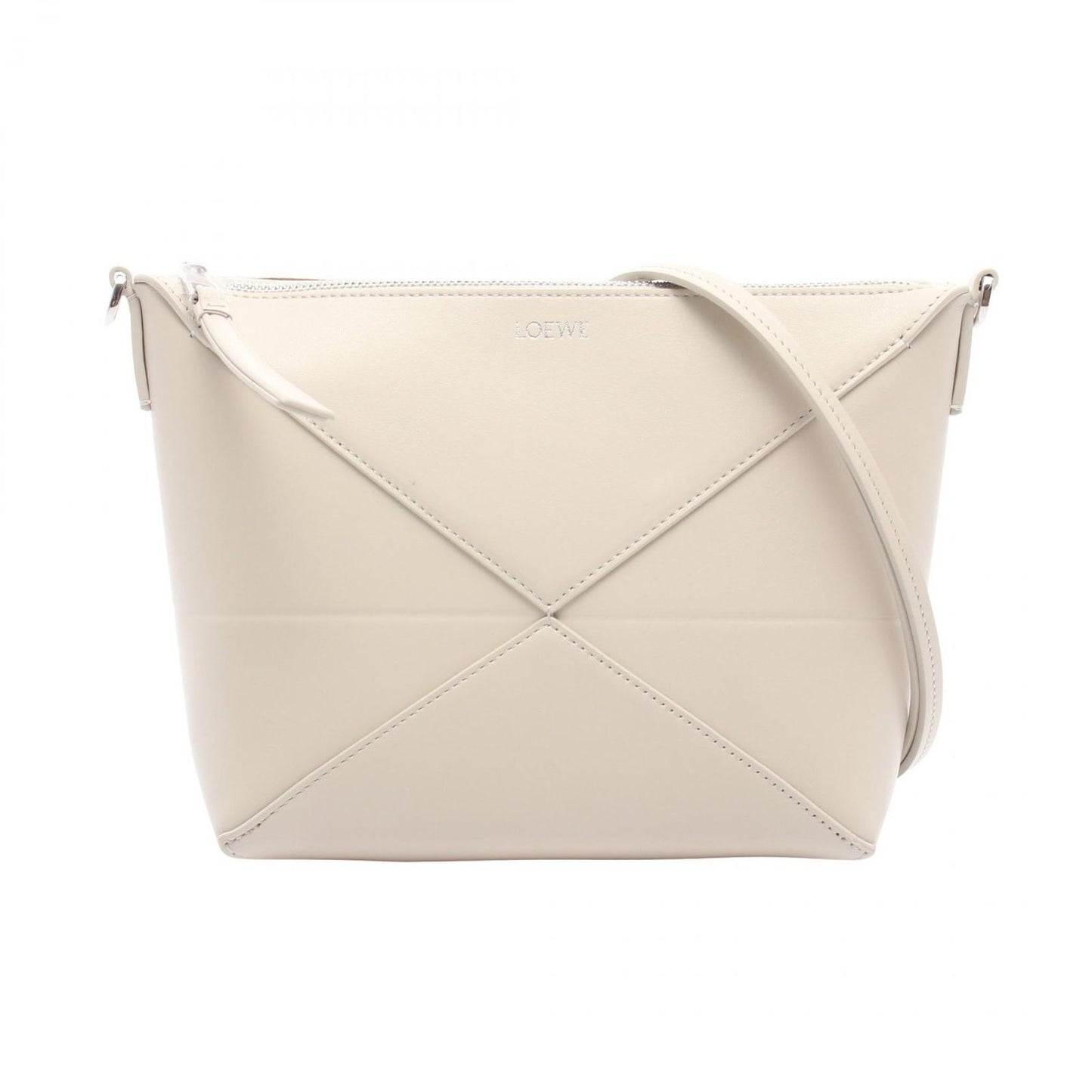 LOEWE Puzzle Fold Clutch Bag - White Leather - New
