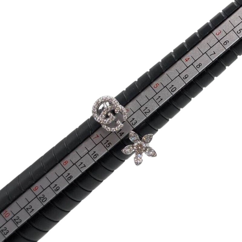 GUCCI Flora Diamond Ring in 750 White Gold - Exquisite Elegance