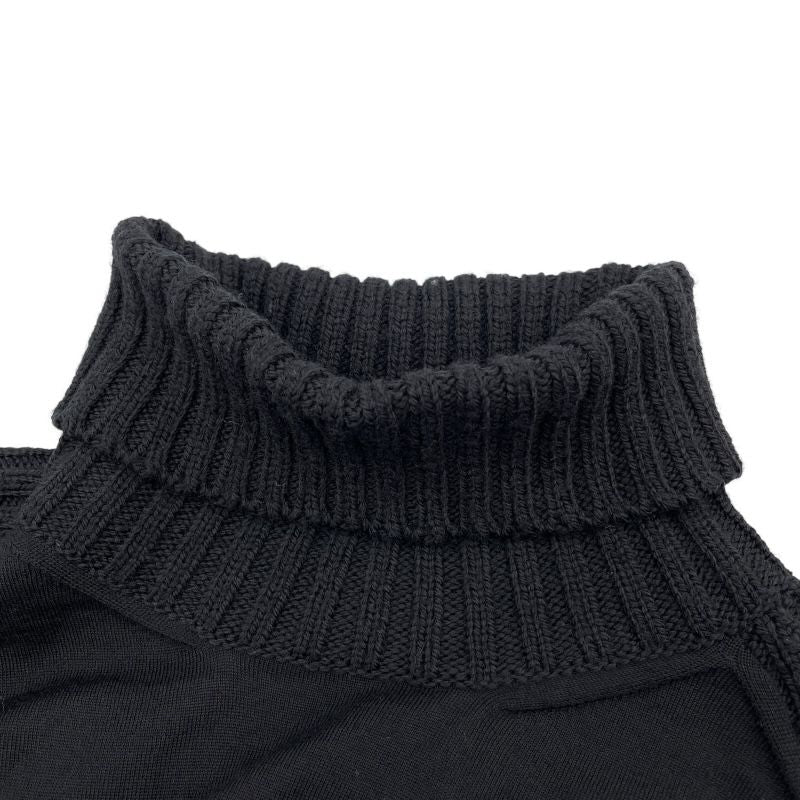 Louis Vuitton Ribbed Accent Turtleneck Sweater - Black Wool XS