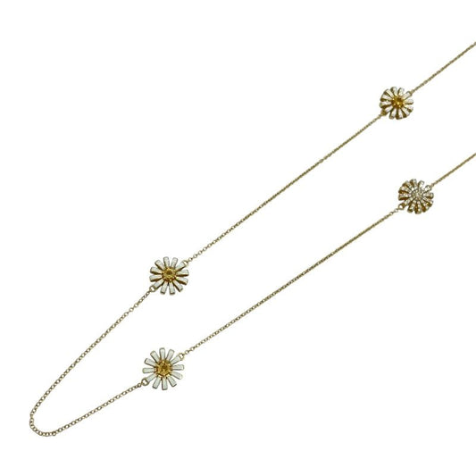 Damiani Margherita 6 Motif Long Necklace in 18K Yellow Gold