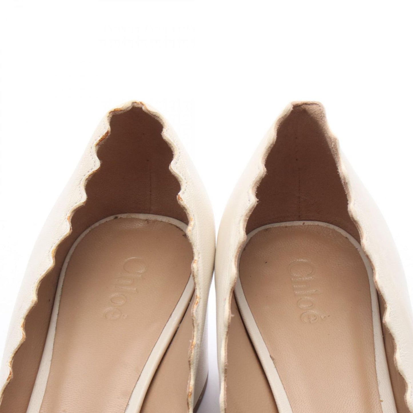 Chloe White Leather Pumps - Timeless Elegance