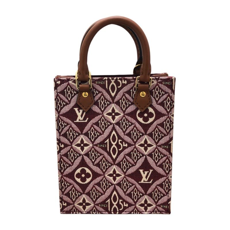 Louis Vuitton Petite Sac Plat M69846 Bordeaux Jacquard Shoulder Bag