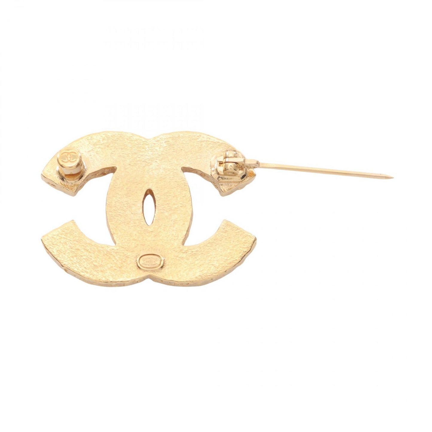 CHANEL Coco Mark Brooch in Pink Gold Plating - Timeless Elegance