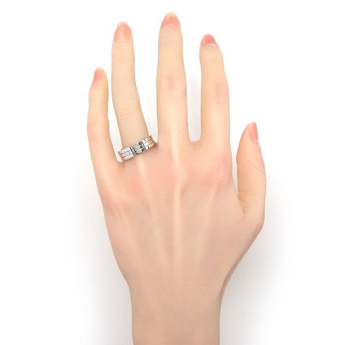 Cartier Tank Française K18WG Ring - Size 18.5 / #59