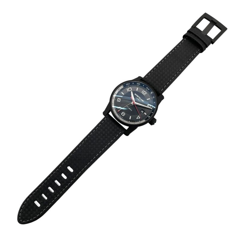 Montblanc Timewalker 113876 Black SS/Leather Automatic Men's Watch