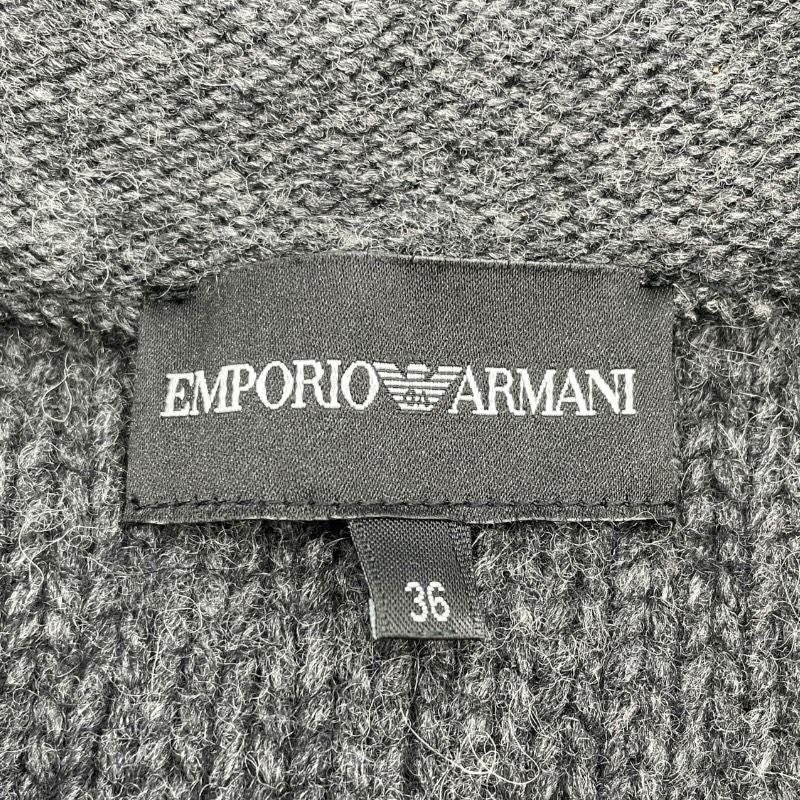Emporio Armani Women's Grey Wool Knit Jacket - Timeless Elegance